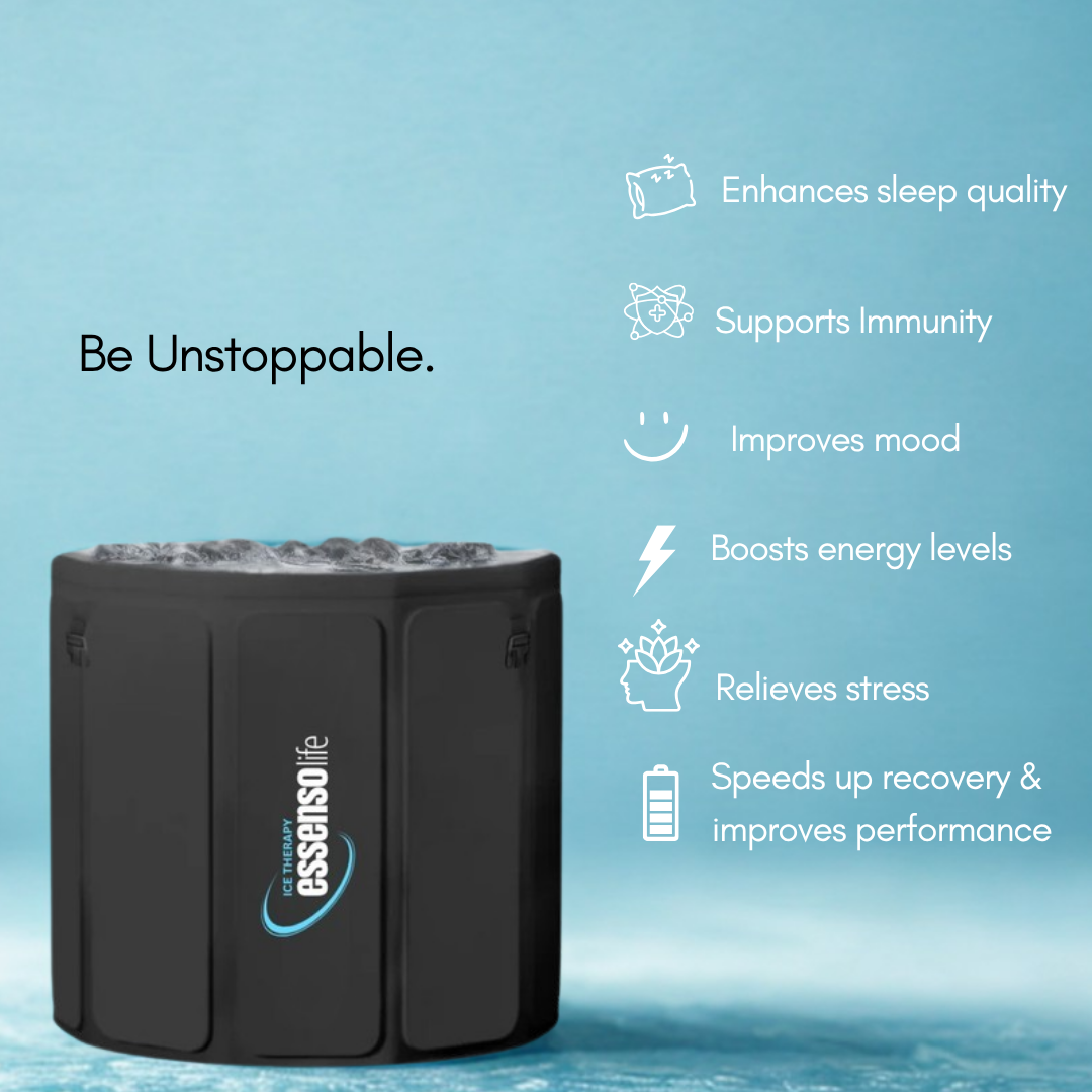 Essensolife EasyFit Portable Ice Bath Tub – Premium No-Leg Design, Quick Setup & Durable Fabric for Cold Therapy & Recovery(80cm x 75 cm)