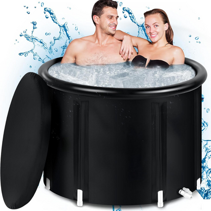 Artic circle by Essensolife portable Ice bath tub with lid-White Ring (Couple Size)
