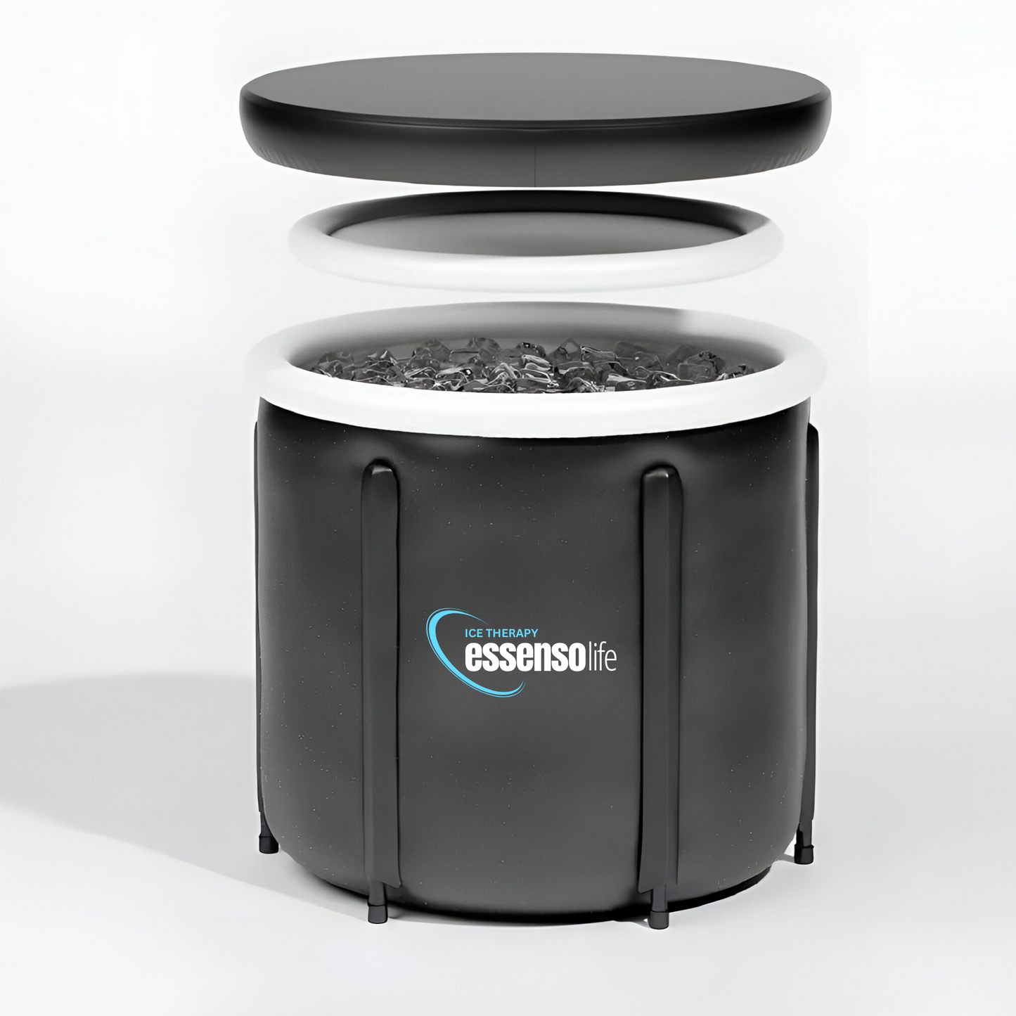 Essensolife portable Ice bath tub with lid-White Ring
