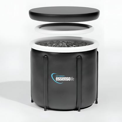 Essensolife portable Ice bath tub with lid-White Ring