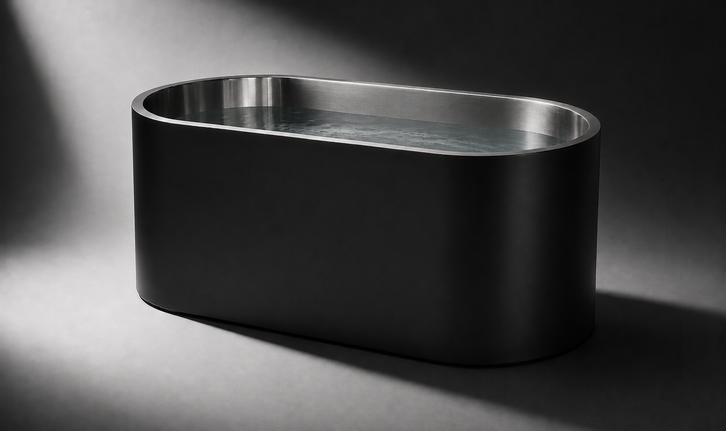 Essensolife® Stainless Steel Cold Plunge in Matte Black