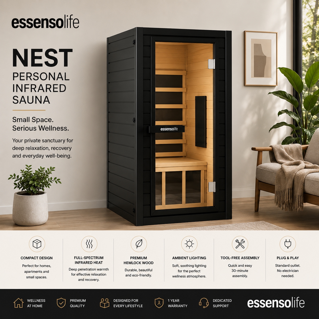 Essensolife Compact Infrared Cabin
