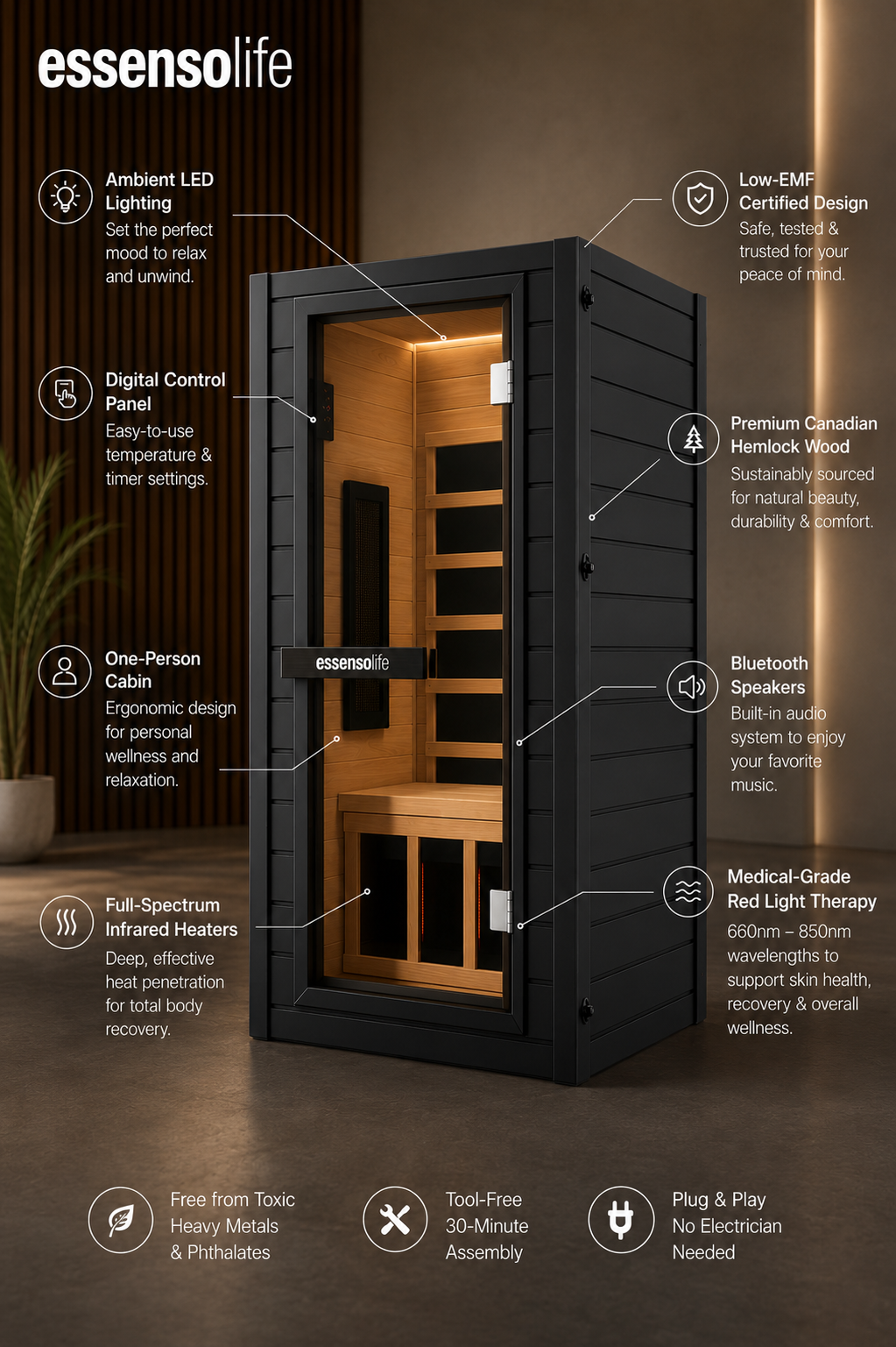 Essensolife Compact Infrared Cabin